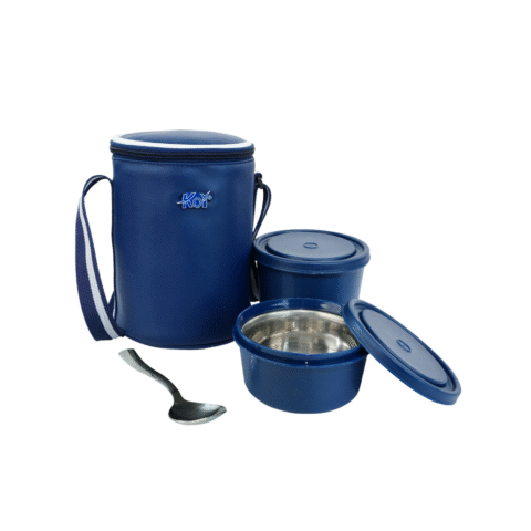 KOI TiffinPro Stainless Steel Leak-Proof Lunch Box Set Blue