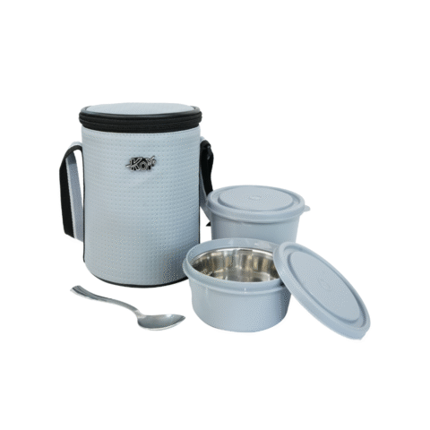 KOI TiffinPro Stainless Steel Leak-Proof Lunch Box Set Grey