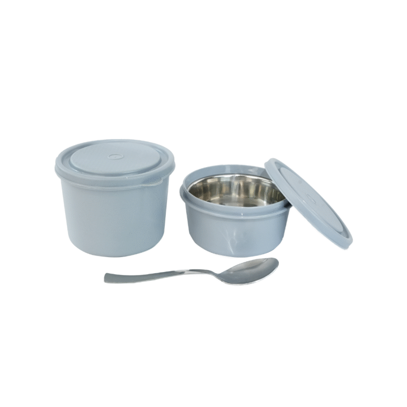 KOI TiffinPro Stainless Steel Leak-Proof Lunch Box Set Grey - Image 3