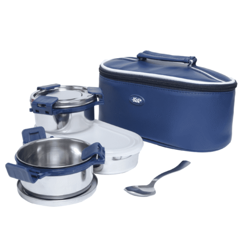 KOI TiffinPro Stainless Steel Leak-Proof Lunch Box Set Blue Tik Tik