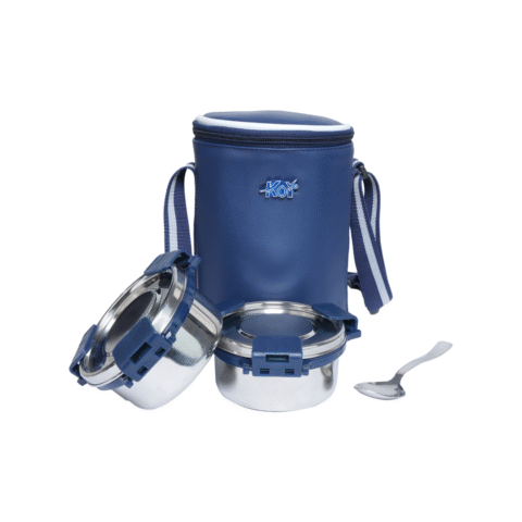 KOI TiffinPro Stainless Steel Leak-Proof Lunch Box Set Tik Tik Blue