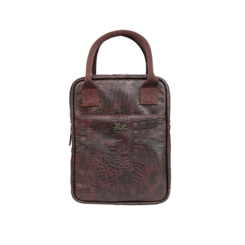 KOI Lunch Bag | Brown Croko