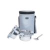 KOI TiffinPro Stainless Steel Leak-Proof Lunch Box Set Tik Tik Grey