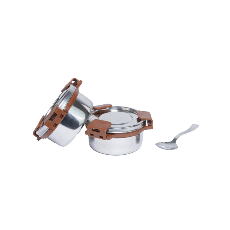 KOI TiffinPro Stainless Steel Leak-Proof Lunch Box Set Tik Tik Mempis Brown - Image 3