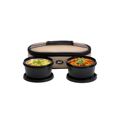 KOI Bitebox Set of 2 Horizontal Lunch Box Beige