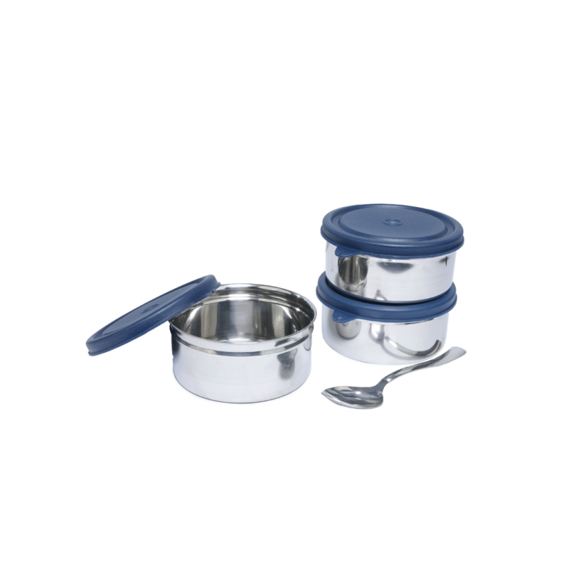 KOI TiffinPro Stainless Steel Leak-Proof Lunch Box Set Blue - Image 3