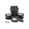 KOI TiffinPro Stainless Steel Leak-Proof Lunch Box Set Black
