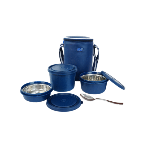 KOI TiffinPro Stainless Steel Leak-Proof Lunch Box Set Blue