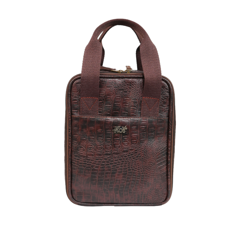 KOI Lunch Bag | Brown Croko - Image 8