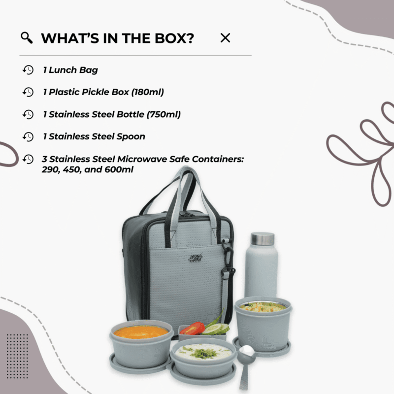 KOI PRO Lunch Box Set (Grey) - Image 3