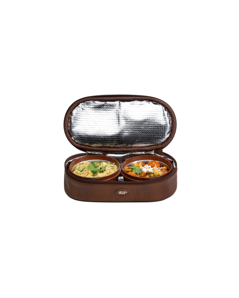 KOI Bitebox Set of 2 Horizontal Lunch Box Mempis Brown - Image 3